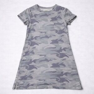 Abercrombie Fitch Camo Dress Womens Small Tall Grey T Shirt Dress Casual